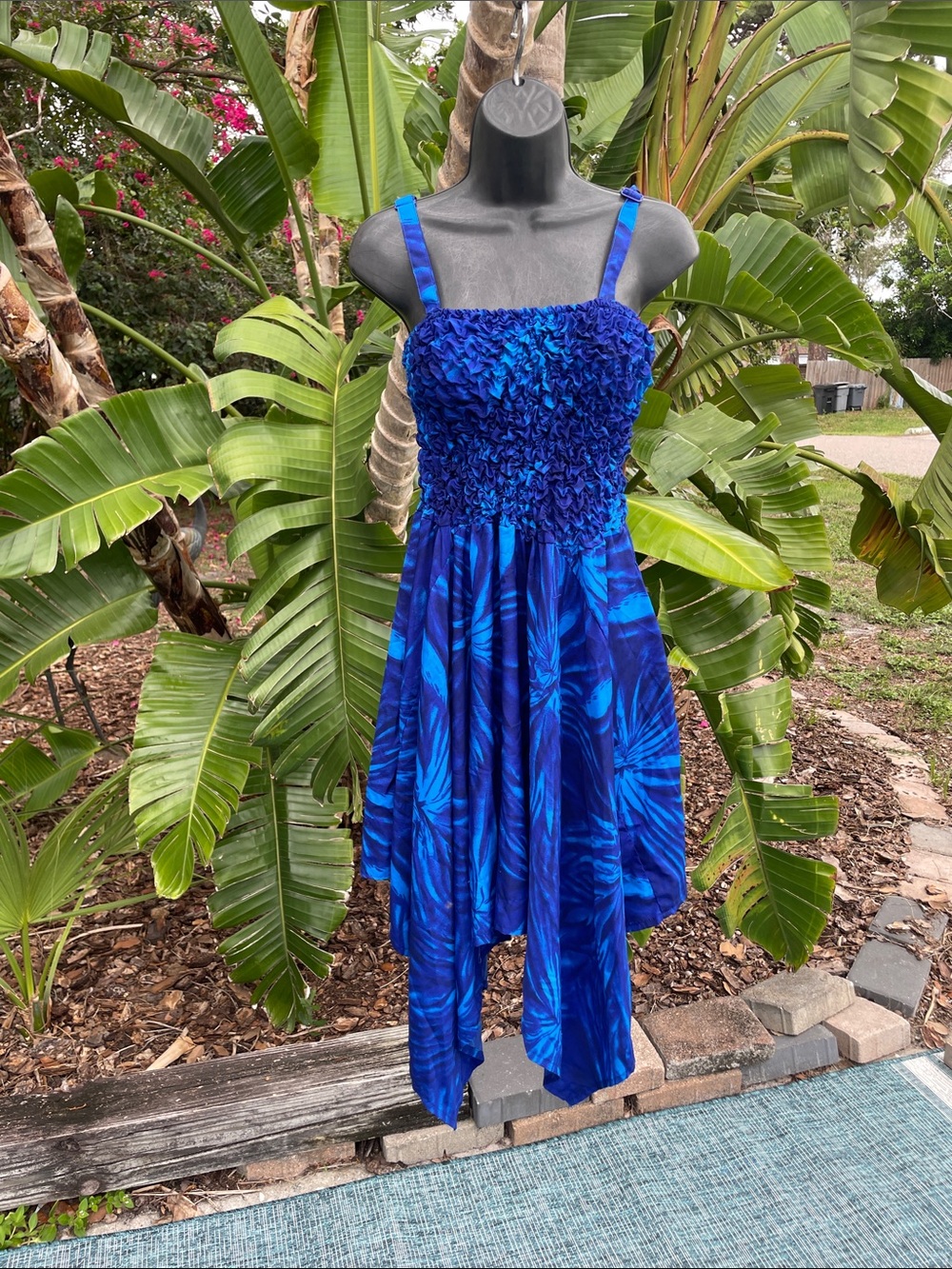 tie-dye handkerchief, hem, sundress